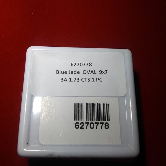 AAA rated Blue Jade Gem Stone New Premium Oval Cabachon 1.73 ctw - Picture 8 of 9